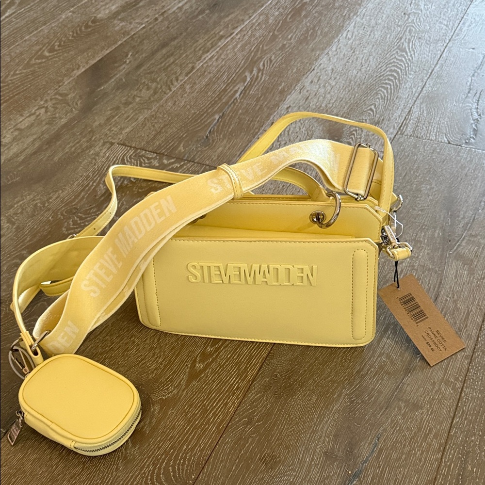 Steve Madden Yellow Crossbody Bag with Pouch